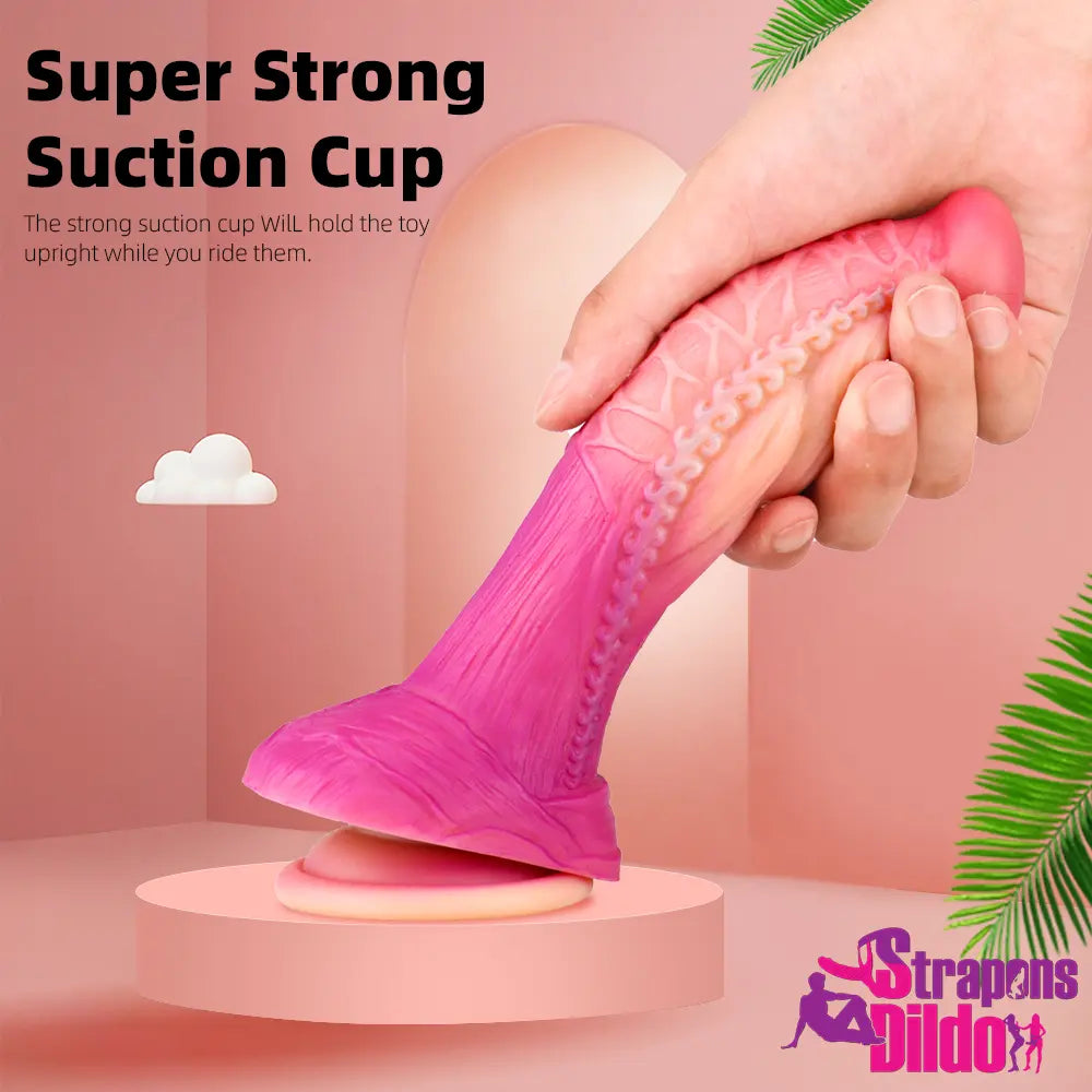 7.6in Realistic Fantasy Silicone Soft Dildo Suction Cup Adult Sex Toy - Strap ons Dildo