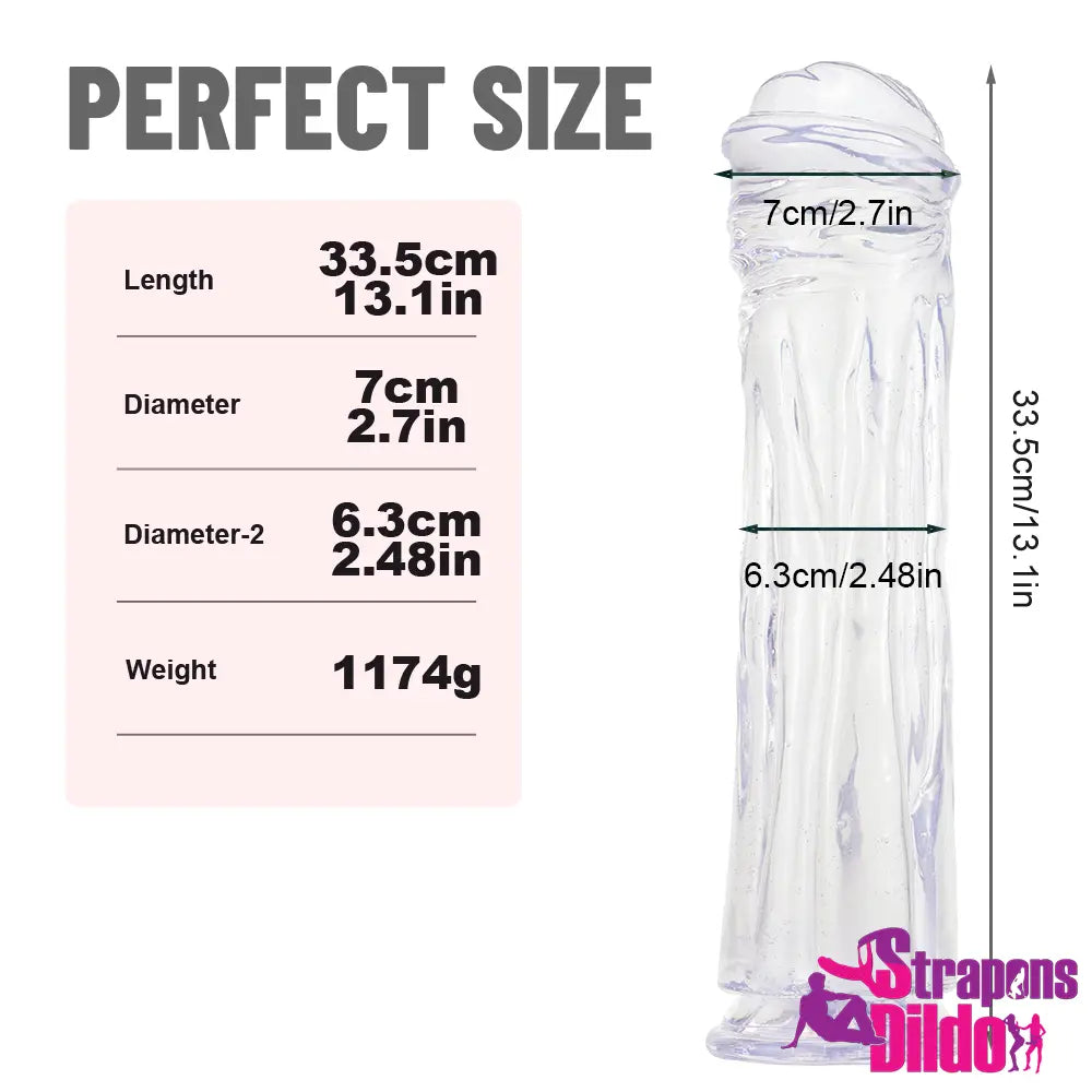 13.1in Animal Horse Big Thick Long Dildo With Suction Cup Men Women - Strap ons Dildo