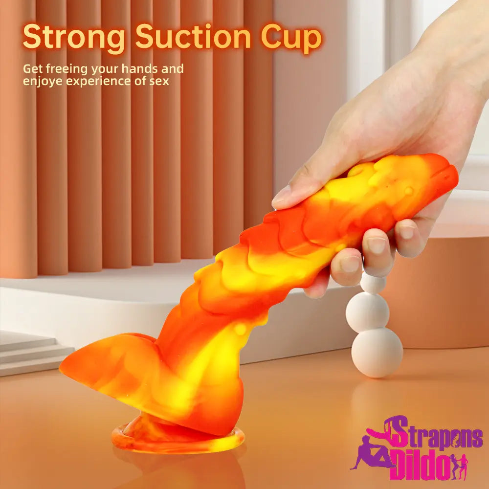 9.37in Silicone Soft Dragon Animal Big Dildo Sucker Female Dildo Sex Toy - Strap ons Dildo