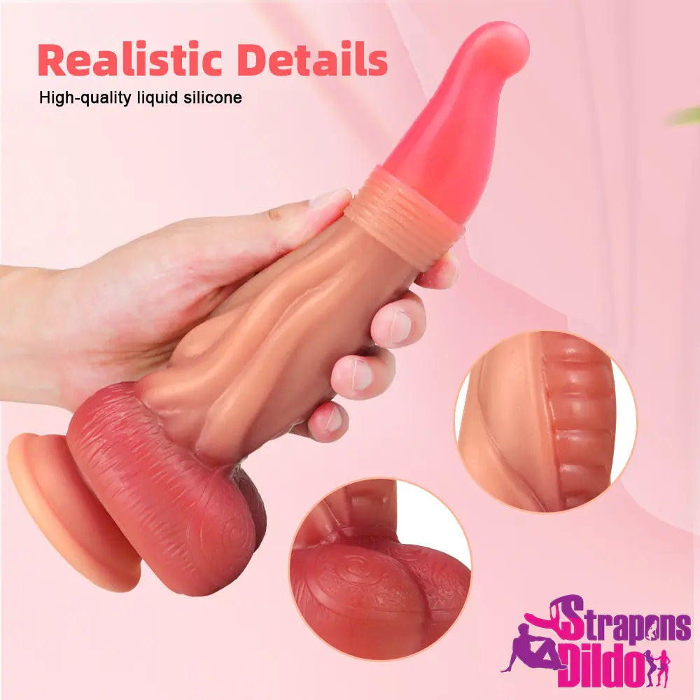 9.45in Silicone Soft G Spot Fantasy Big Dildo Erotic Sex Toy For Women - Strap ons Dildo