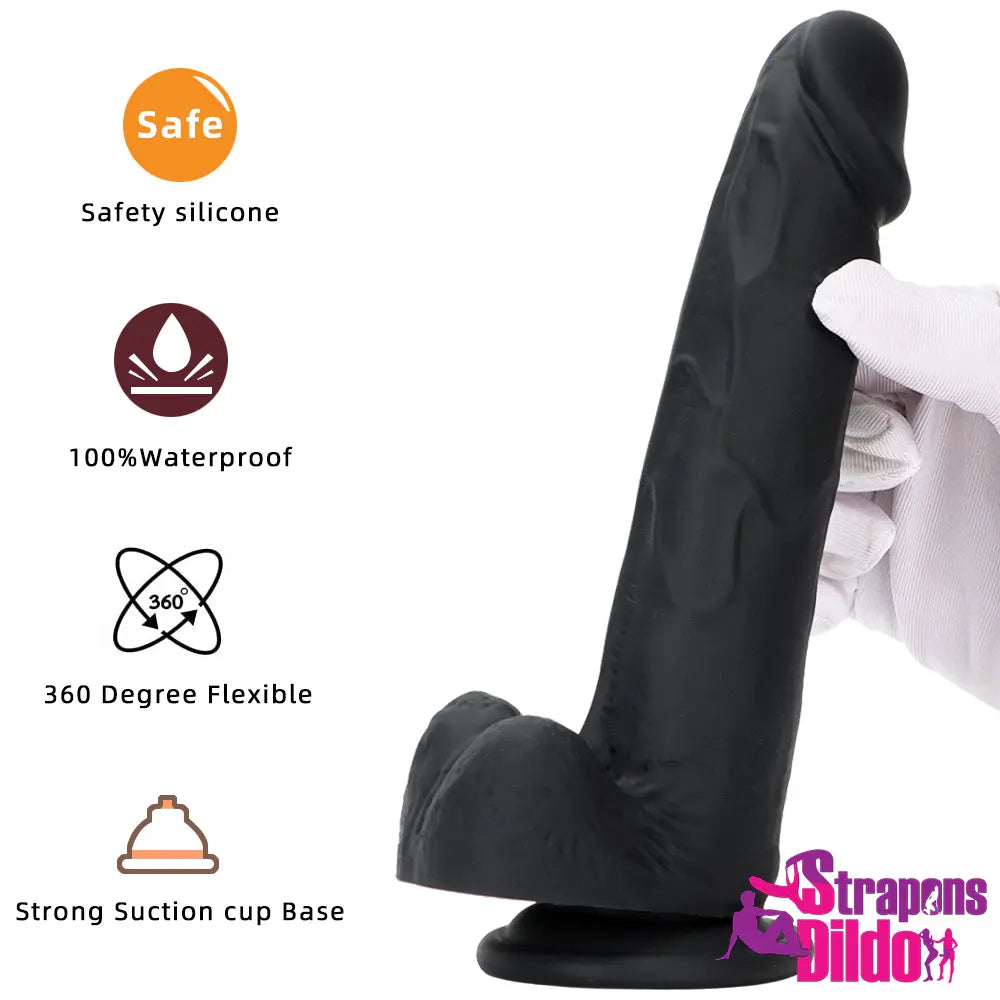 7.67in Premium Silicone Soft Mixed Color Dildo G-Spot Vagina Stimulator Strap ons Dildo