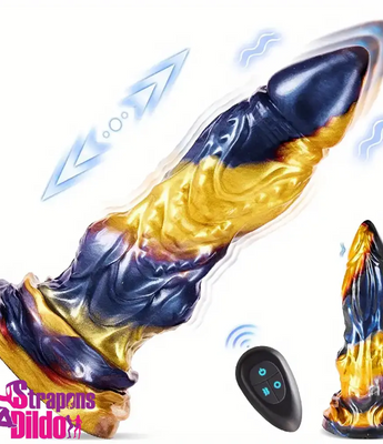 9.25in 3in1 Fantasy Monster Thrusting Dildo Vibrator For G spot Stimulation Strap ons Dildo