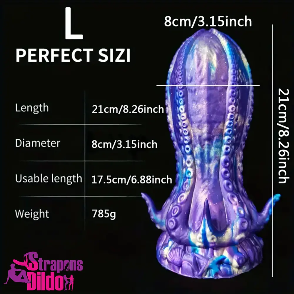 5.5in 6.3in 8.26in 9.64in Gourd Egg Starry Soft Tentacle Octopus Dildo Strap ons Dildo