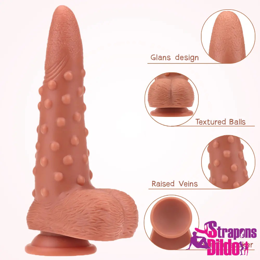 8.85in Silicone Soft Octopus Tentacle Prostate G Spot Anal Real Dildo Strap ons Dildo