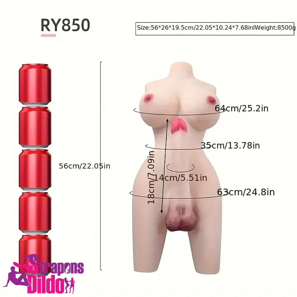 7.09in 7.87in Realistic Silicone Dildo With Sex Torso For Women Gay Strap ons Dildo