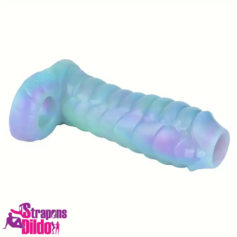 5.39in Silicone Soft Dildo Sleeve Snake Luminous Penis Enlargement Strap ons Dildo