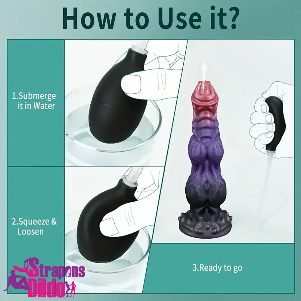 9.4in Fantasy Monster Silicone Soft Ejaculating Dildo For Anal Expander Strap ons Dildo