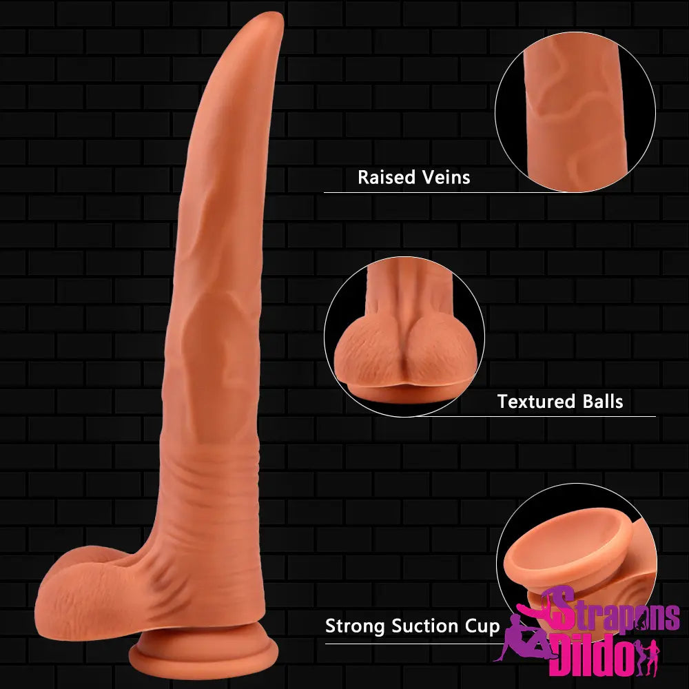 10.62in Silicone Soft Real Thin G-Spot Vagina Stimulator Large Dildo Strap ons Dildo