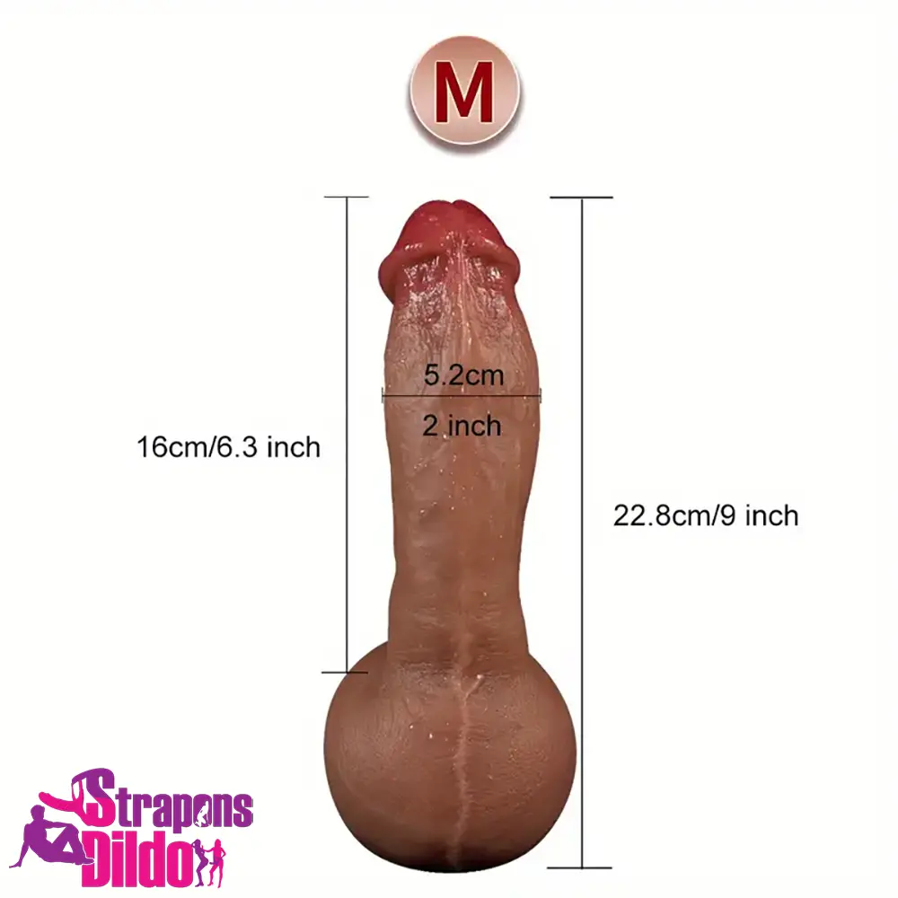 8.66in 9in 9.25in Real Skin Silicone Soft Penis Dildo For Women Adult Toy Strap ons Dildo