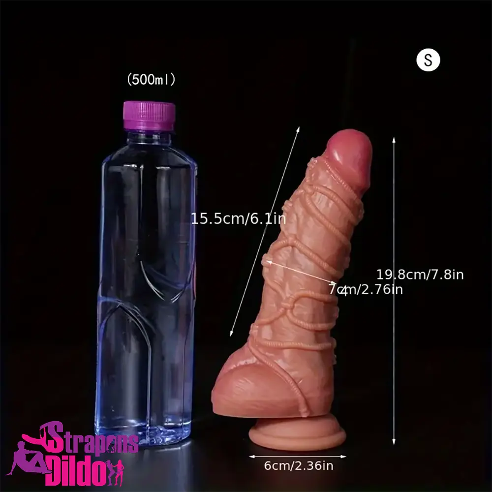 7.8in 7.87in 10.63in Fantasy Real Skin Silicone SM Bondage Soft Dildo Strap ons Dildo