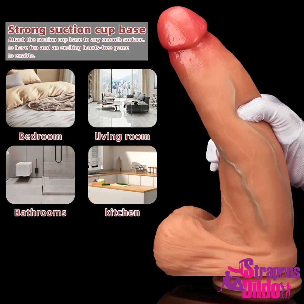 9.25in 10.03in 13in Soft Silicone Big Lifelike Dual Density Anal Real Dildo - Strap ons Dildo