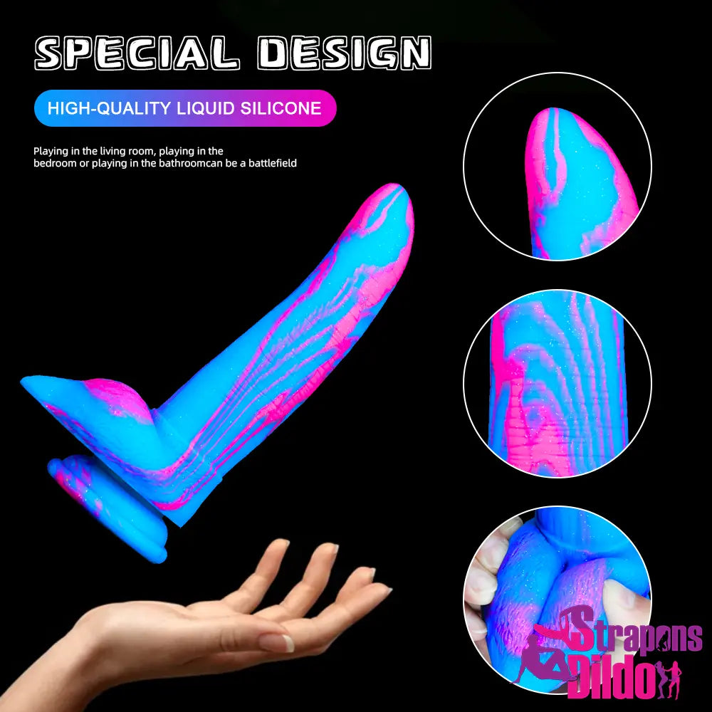 7.8in Silicone Soft Fantasy Banana Dildo Sex Toy For Vagina G-spot - Strap ons Dildo