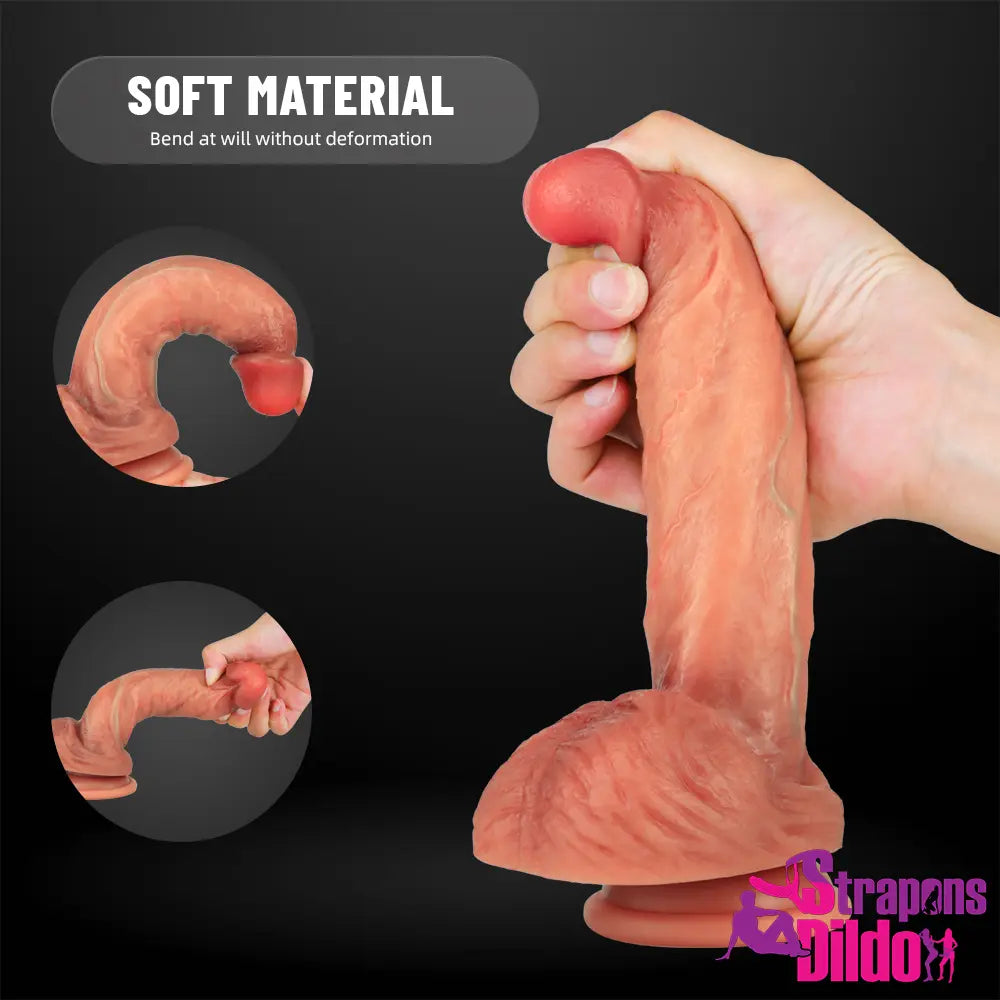 8.4in Waterproof Realistic Big Dildo For Lesbian Females Males Masturbator - Strap ons Dildo