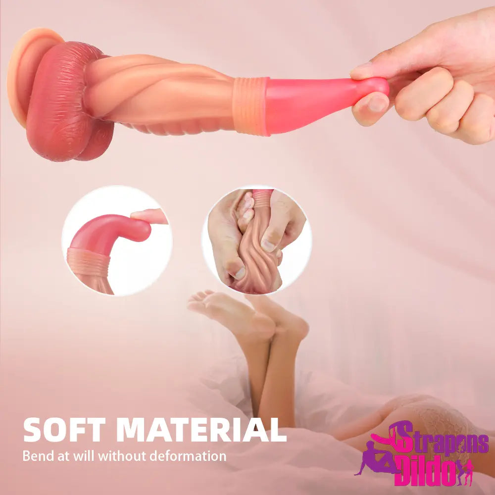 9.45in Silicone Soft G Spot Fantasy Big Dildo Erotic Sex Toy For Women - Strap ons Dildo