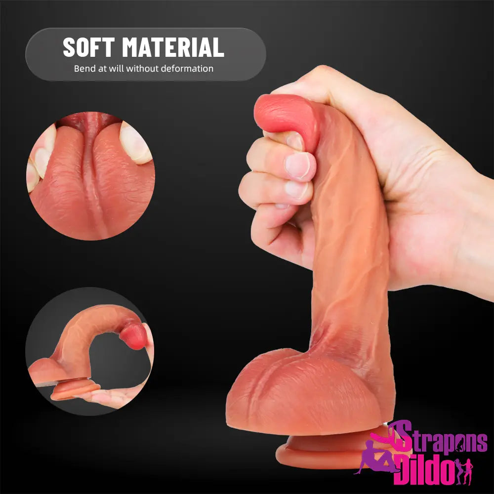 7.6in Flexible Realistic Dildo For Women G Spot Men Erotic Stimulator - Strap ons Dildo