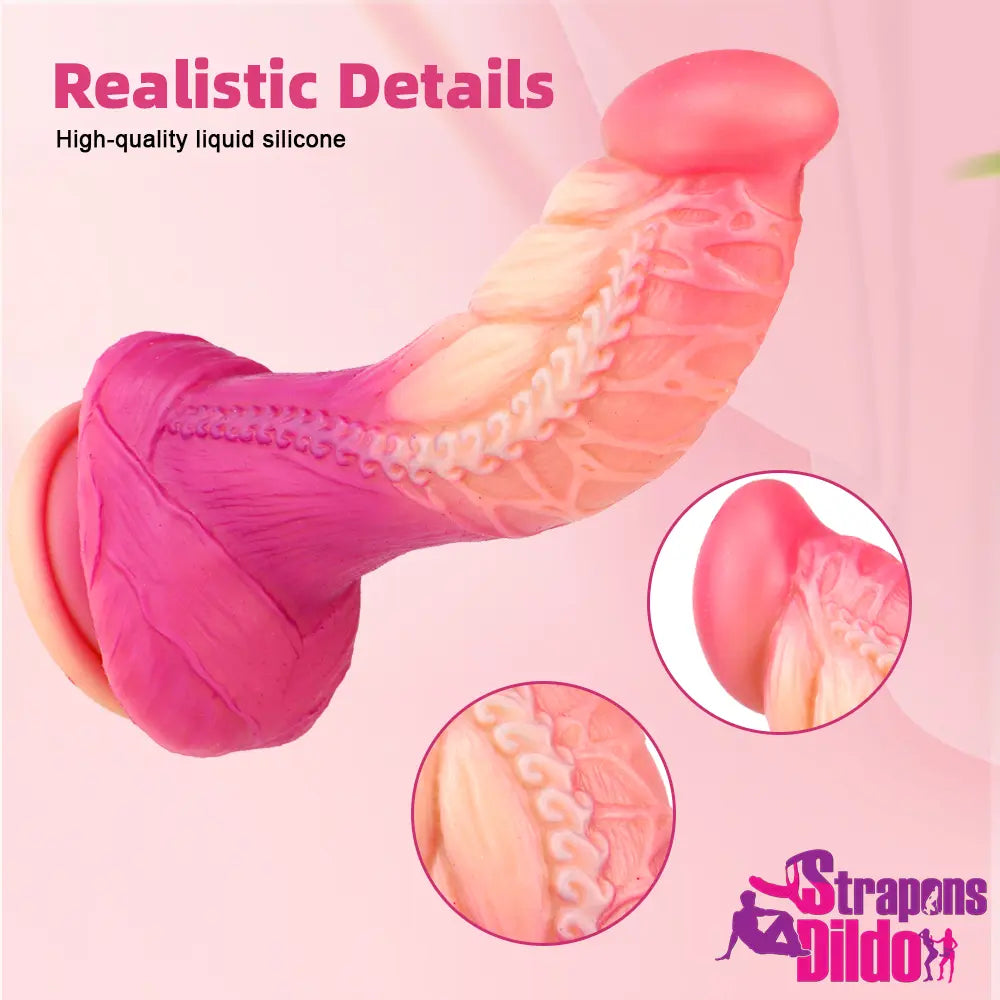 7.6in Realistic Fantasy Silicone Soft Dildo Suction Cup Adult Sex Toy - Strap ons Dildo