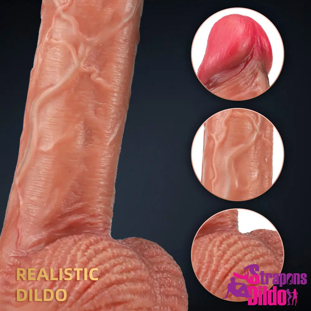 8.27in Real Skin Dildo Sex Toy For Women Clitoris Vaginal Masturbator - Strap ons Dildo