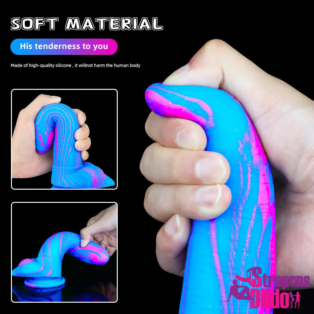 7.8in Silicone Soft Fantasy Banana Dildo Sex Toy For Vagina G-spot - Strap ons Dildo