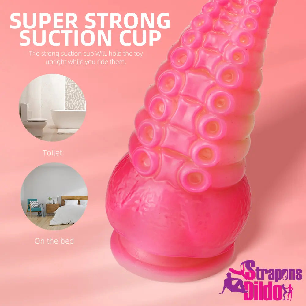 8.07in Fantasy Silicone Soft Large Tentacle Octopus Dildo Clitoris For Sex - Strap ons Dildo