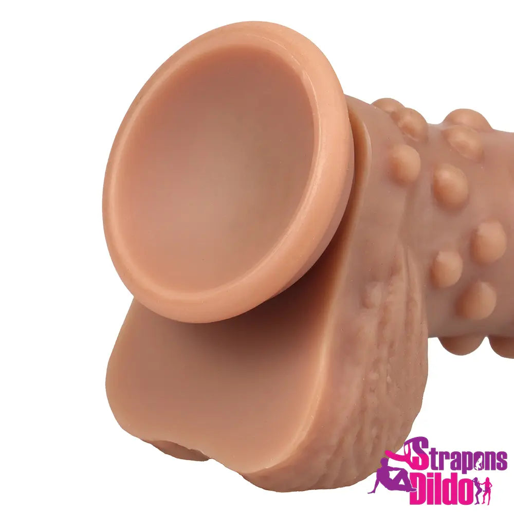 9.06in Silicone Soft Spiked Ribbed Odd Dildo Big Gay Lesbian Sex Toy Strap ons Dildo