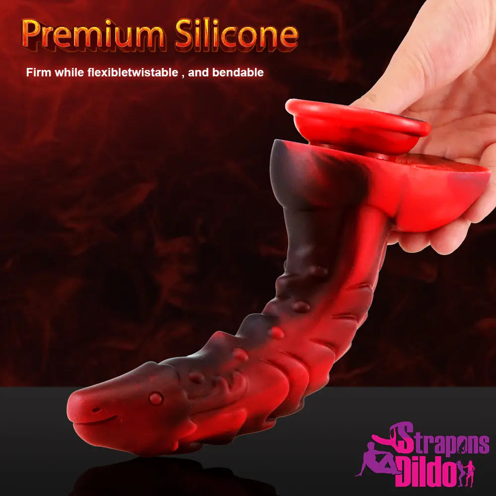 9.37in Silicone Soft Dragon Animal Big Dildo Sucker Female Dildo Sex Toy - Strap ons Dildo