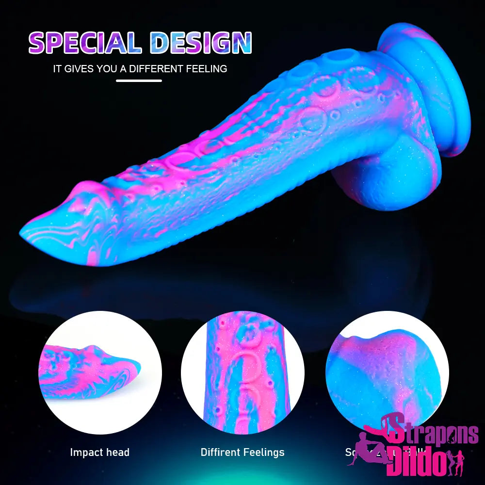 9.3in Silicone Soft Fantasy Octopus Tentacle Large Dildo Love Sex Toy - Strap ons Dildo