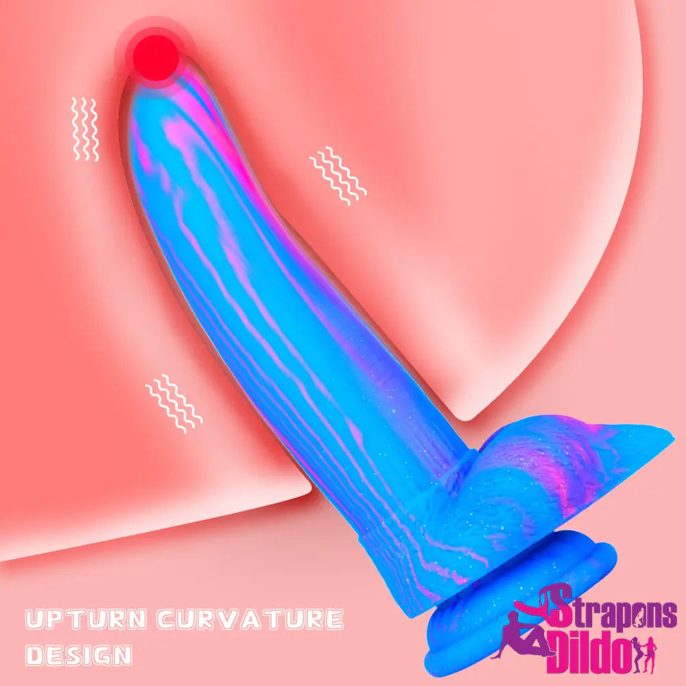 7.8in Silicone Soft Fantasy Banana Dildo Sex Toy For Vagina G-spot - Strap ons Dildo