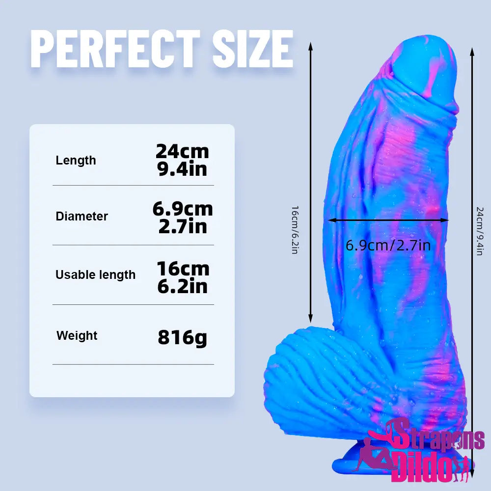 9.4in Fat Thick Silicone Soft Dildo Realistic Penis Toy For Women Men - Strap ons Dildo