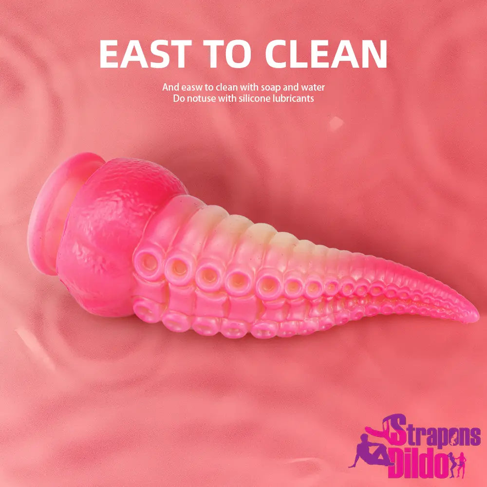 8.07in Fantasy Silicone Soft Large Tentacle Octopus Dildo Clitoris For Sex - Strap ons Dildo