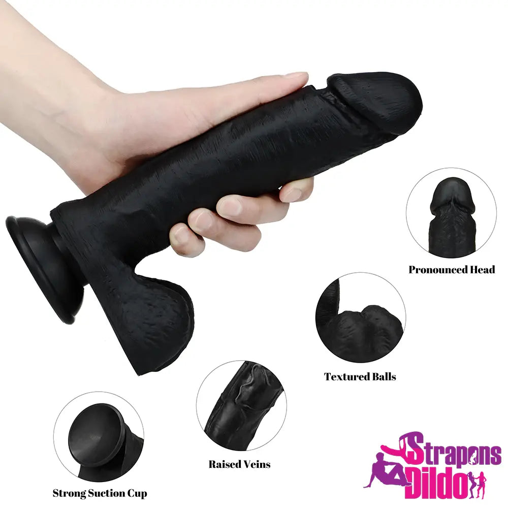 9.44in Lifelike Silicone Soft Realistic Feeling Big G Spot Anal Dildo Strap ons Dildo