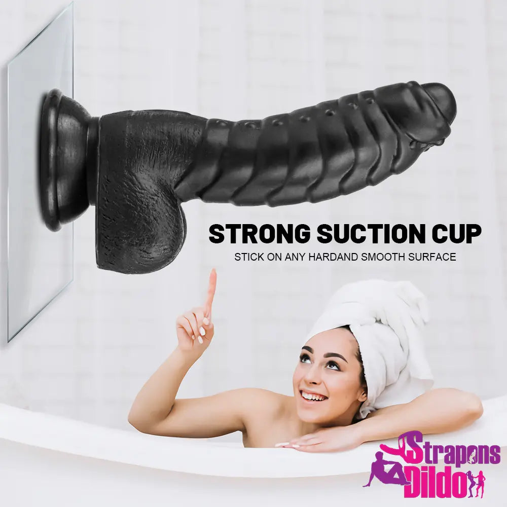 7.09in Fantasy Odd Design Uncut Spiked Silicone Soft Female Dildo Strap ons Dildo