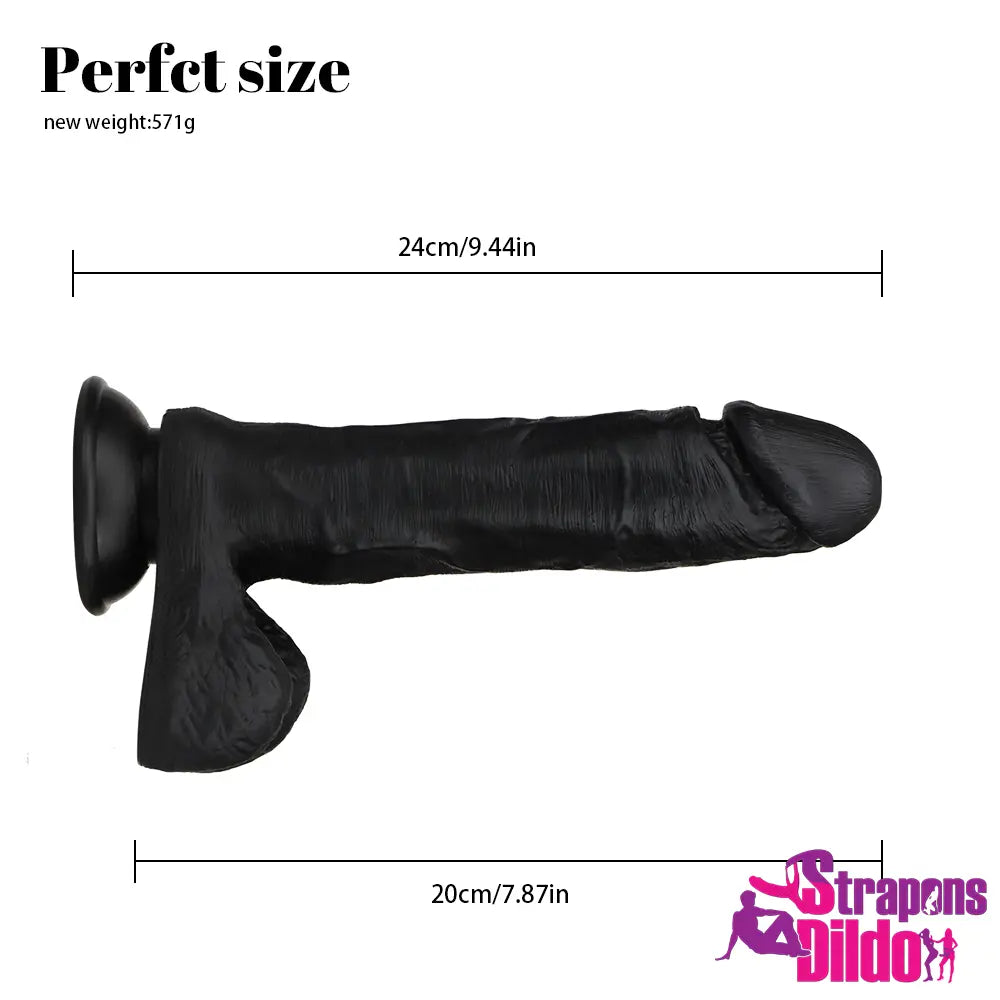 9.44in Lifelike Silicone Soft Realistic Feeling Big G Spot Anal Dildo Strap ons Dildo