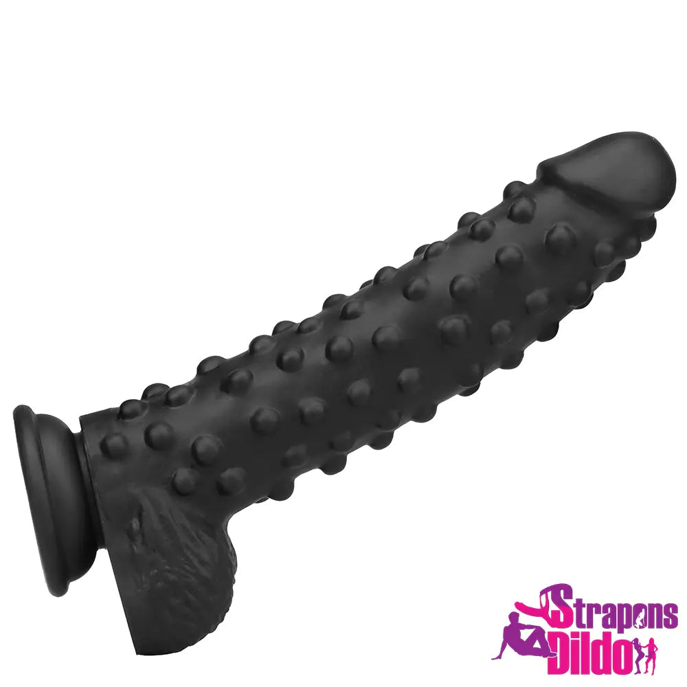 9.06in Silicone Soft Spiked Ribbed Odd Dildo Big Gay Lesbian Sex Toy Strap ons Dildo