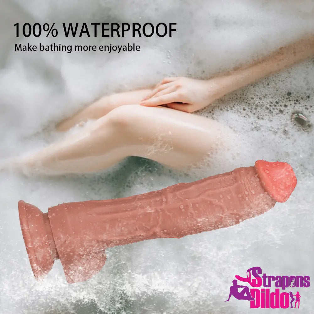 9.44in Real Silicone Soft Feels Like Skin Dildo Sex Toy For Women Men Strap ons Dildo