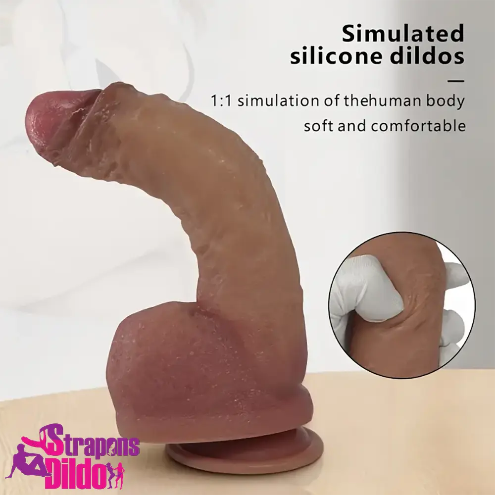 10.82in Extra Soft Silicone Big Curved Dildo Suction Cup Adult Sex Toy Strap ons Dildo