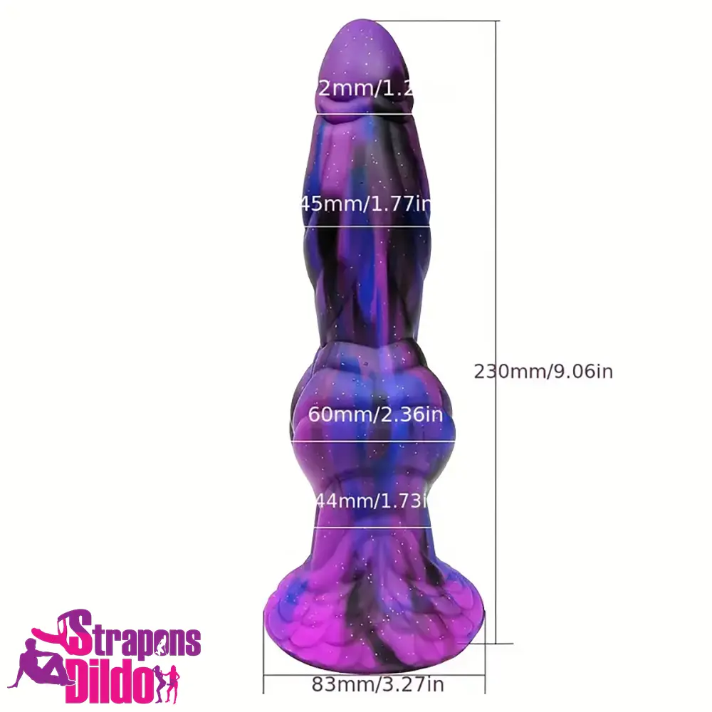 9.06in Liquid Silicone Monster Big Dildo For Anal Vagina Love Sex Toy Strap ons Dildo