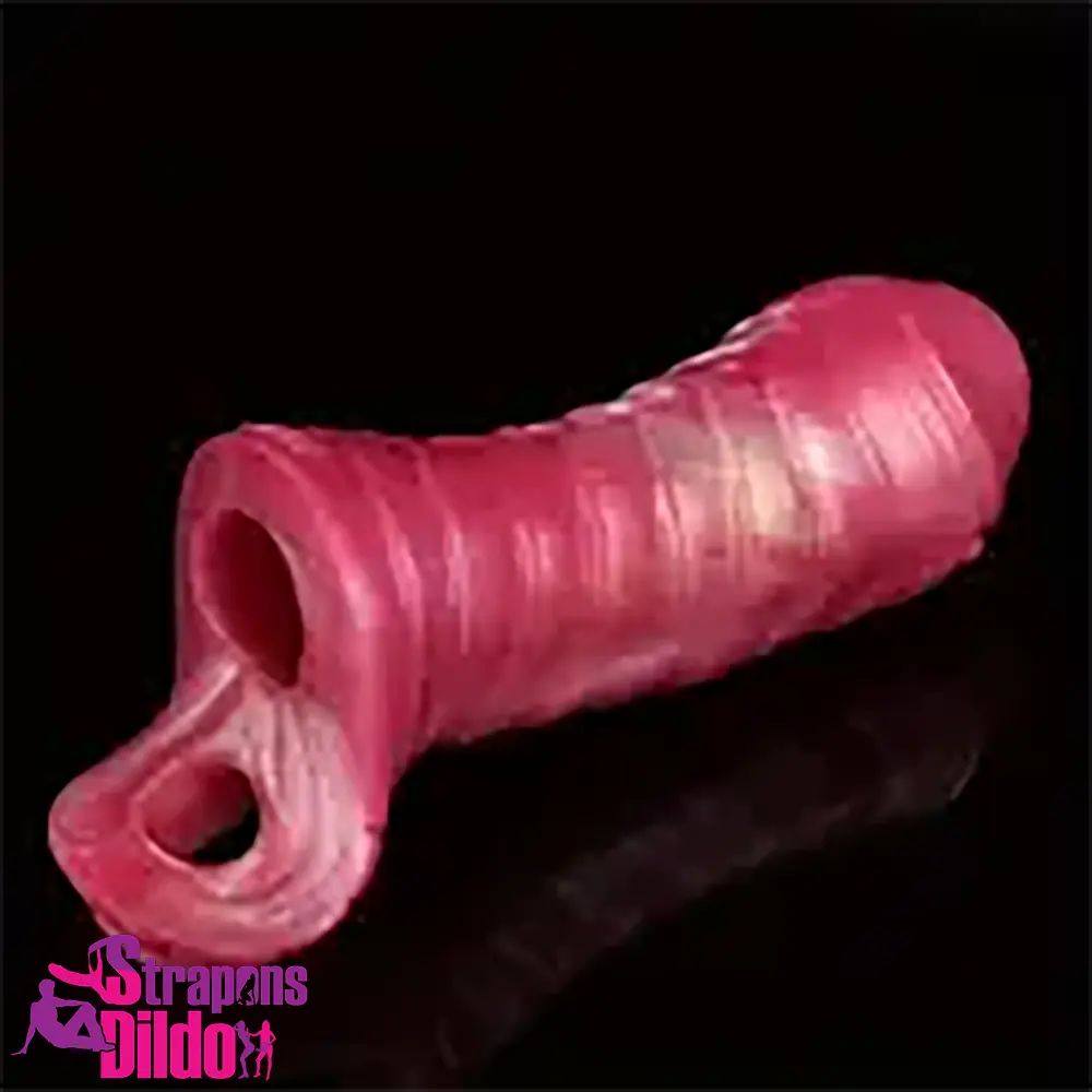 6.1in Silicone Soft Dildo Sleeve Penis Extender Reusable Male Sex Toy Strap ons Dildo