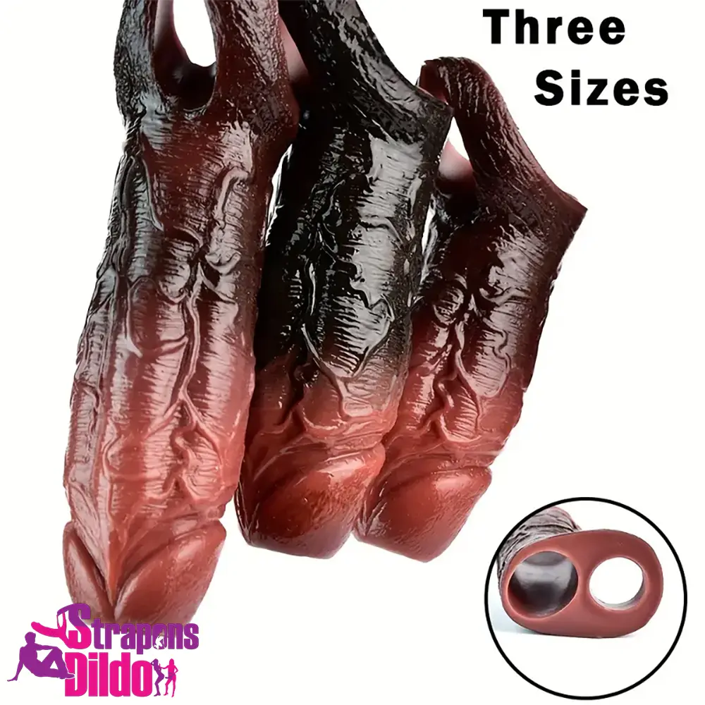 4.53in 5.24in 6.02in Silicone Soft Dildo Real Sleeve For Cock Masturbator Strap ons Dildo