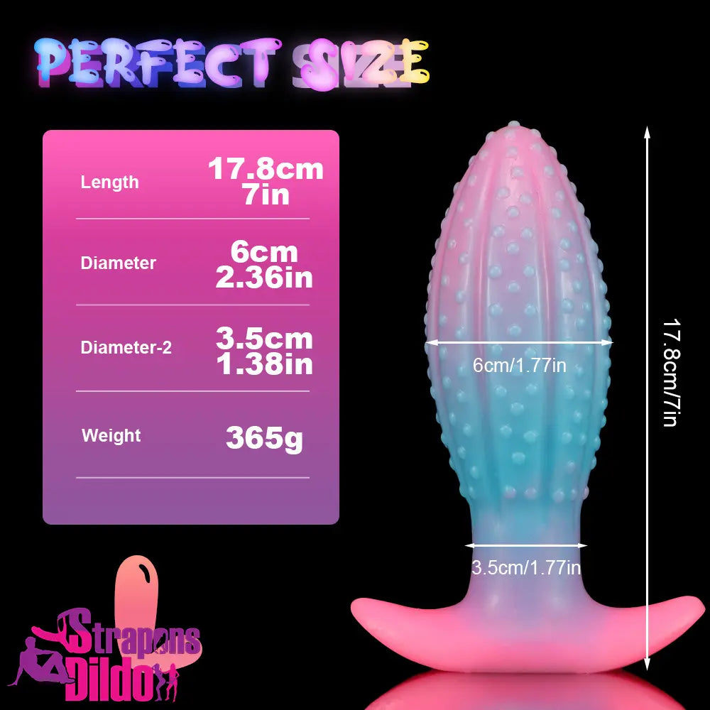 4.5in 5.67in 7.6in Silicone Soft Fluorescent Luminous Mini Anal Plug Dildo Strap ons Dildo