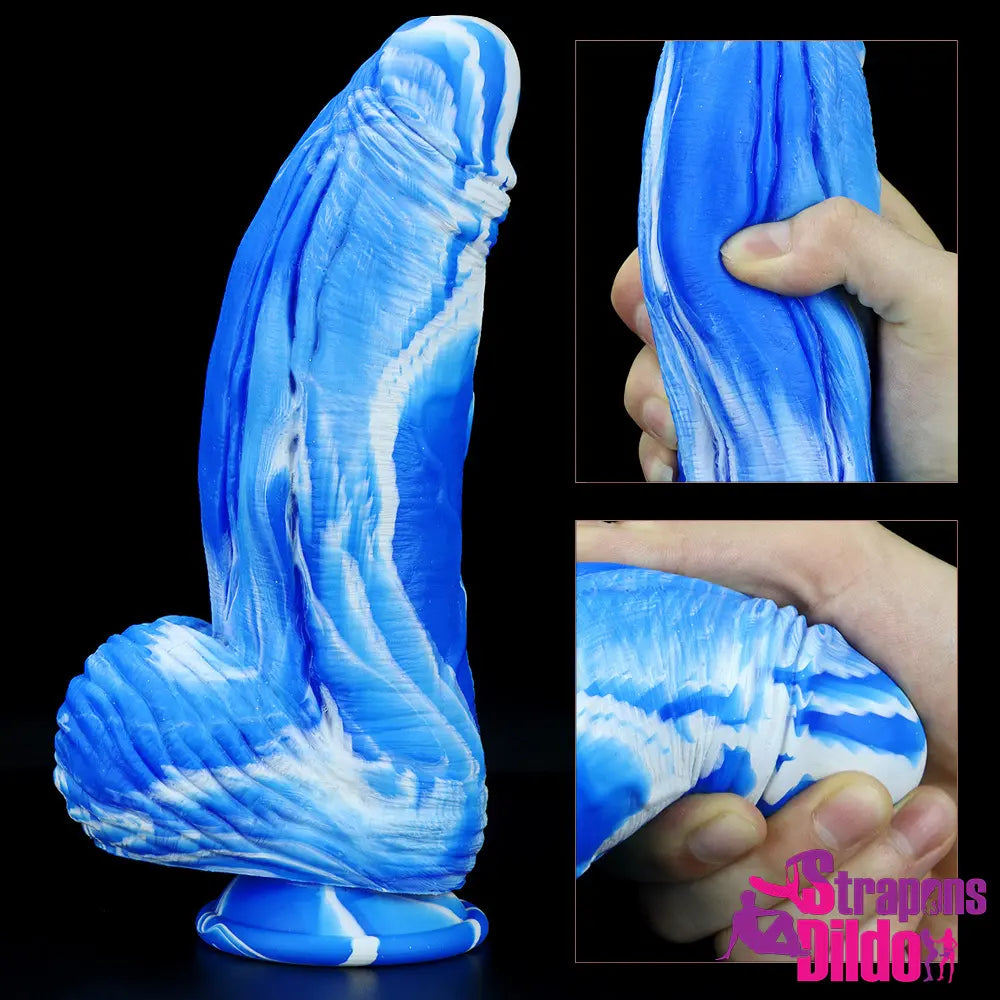 9.84in Realistic Big Soft Suction Cup Thick Dildo For Women Men Strap ons Dildo