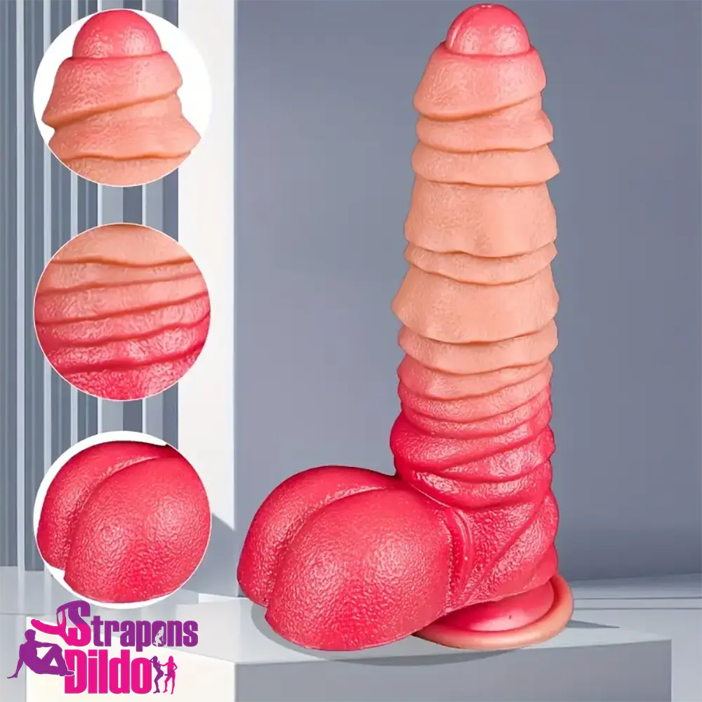 8.26in Liquid Silicone Real Big Soft Odd Dildo For Clitoral Quick Orgasm Strap ons Dildo