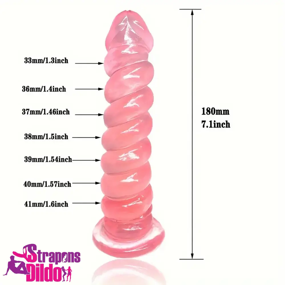 7.1in Unisex Soft Flexible Silicone Dildo For Clitoral Quick Orgasm Toy Strap ons Dildo