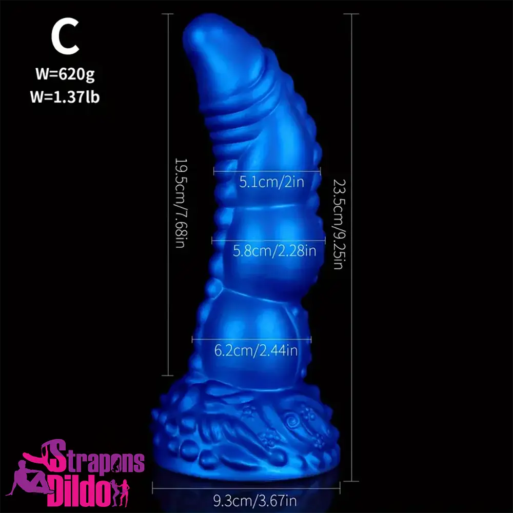 7.87in 8.1in 9.25in Silicone Realistic Monster Soft Anal Expander Dildo Strap ons Dildo