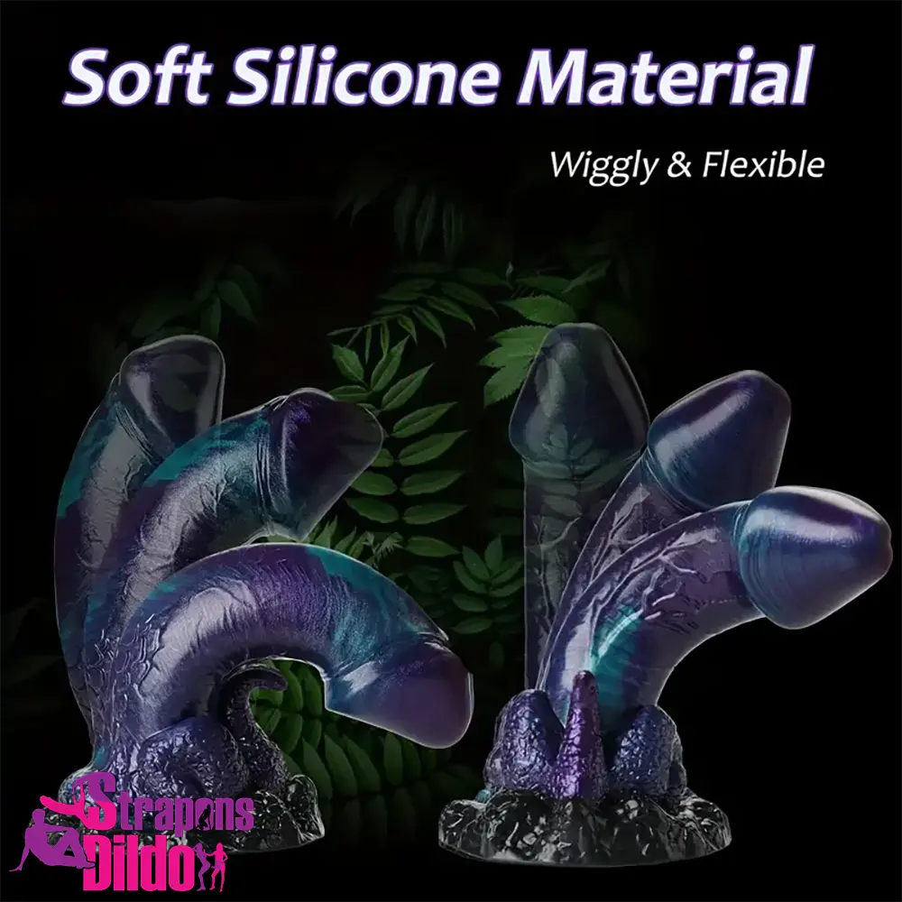 7.6in Dragon Fantasy Silicone Anal Monster Dildo With Tentacle Sex Toy Strap ons Dildo