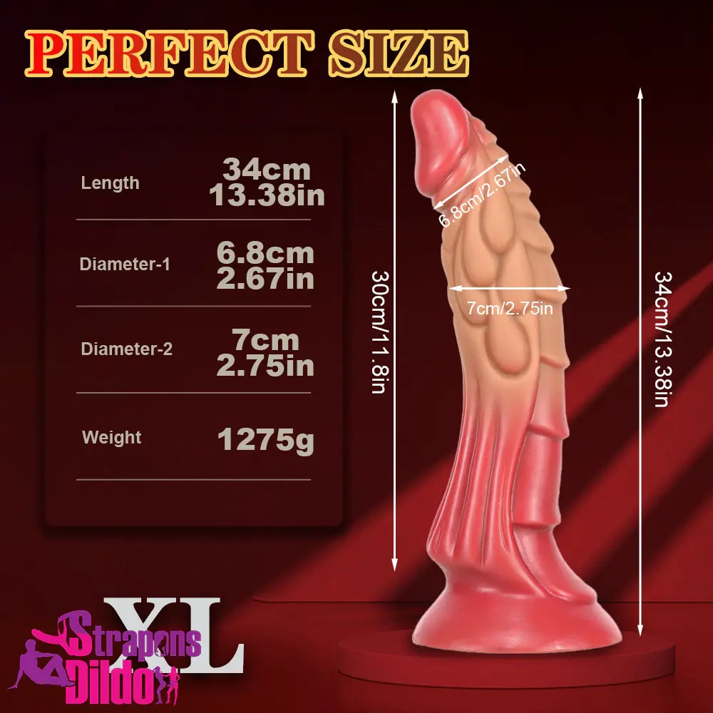 7.48in 9.45in 11.02in 13.38in Big Dragon Fantasy Silicone Soft Real Dildo Strap ons Dildo