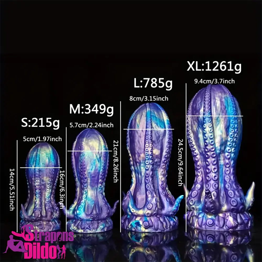 5.5in 6.3in 8.26in 9.64in Gourd Egg Starry Soft Tentacle Octopus Dildo Strap ons Dildo