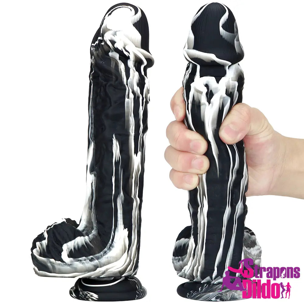 9.84in Silicone Soft Big Prostate Massage Dildo With Suction Cup Strap ons Dildo