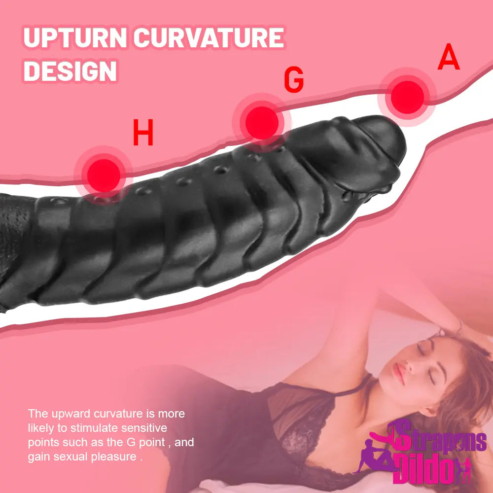 7.09in Fantasy Odd Design Uncut Spiked Silicone Soft Female Dildo Strap ons Dildo