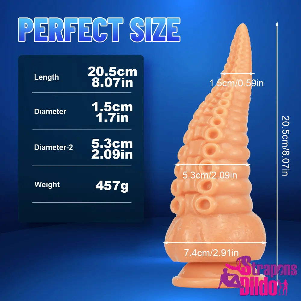 8.07in Tentacle Octopus Animal Big Thick Female Masturbation Dildo - Strap ons Dildo