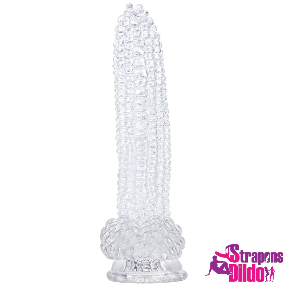 8.26in Corn PVC G Spot Real Feeling Big Anal Dildo With Suction Cup Strap ons Dildo